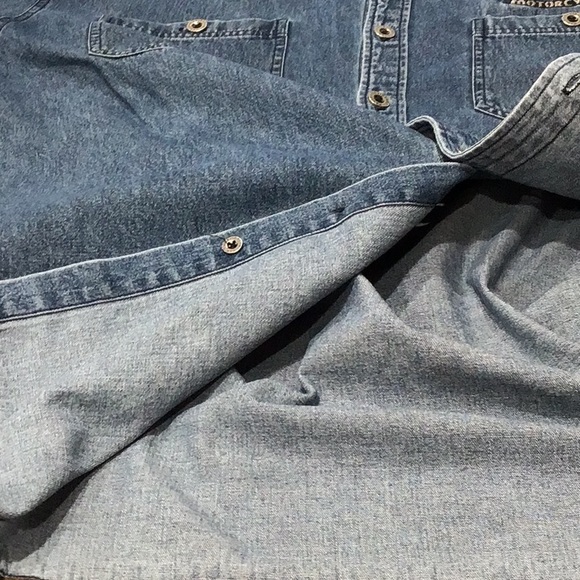 Vintage Harley Davidson denim chambray long sleeve shirt. - Picture 11 of 13